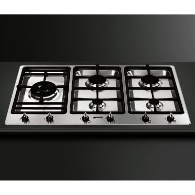 Smeg PS906-4 90cm Classic Gas Hob in Stainless Steel